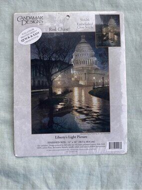 NWT Candamar Designs Liberty's Light Picture US Capitol embellishment kit